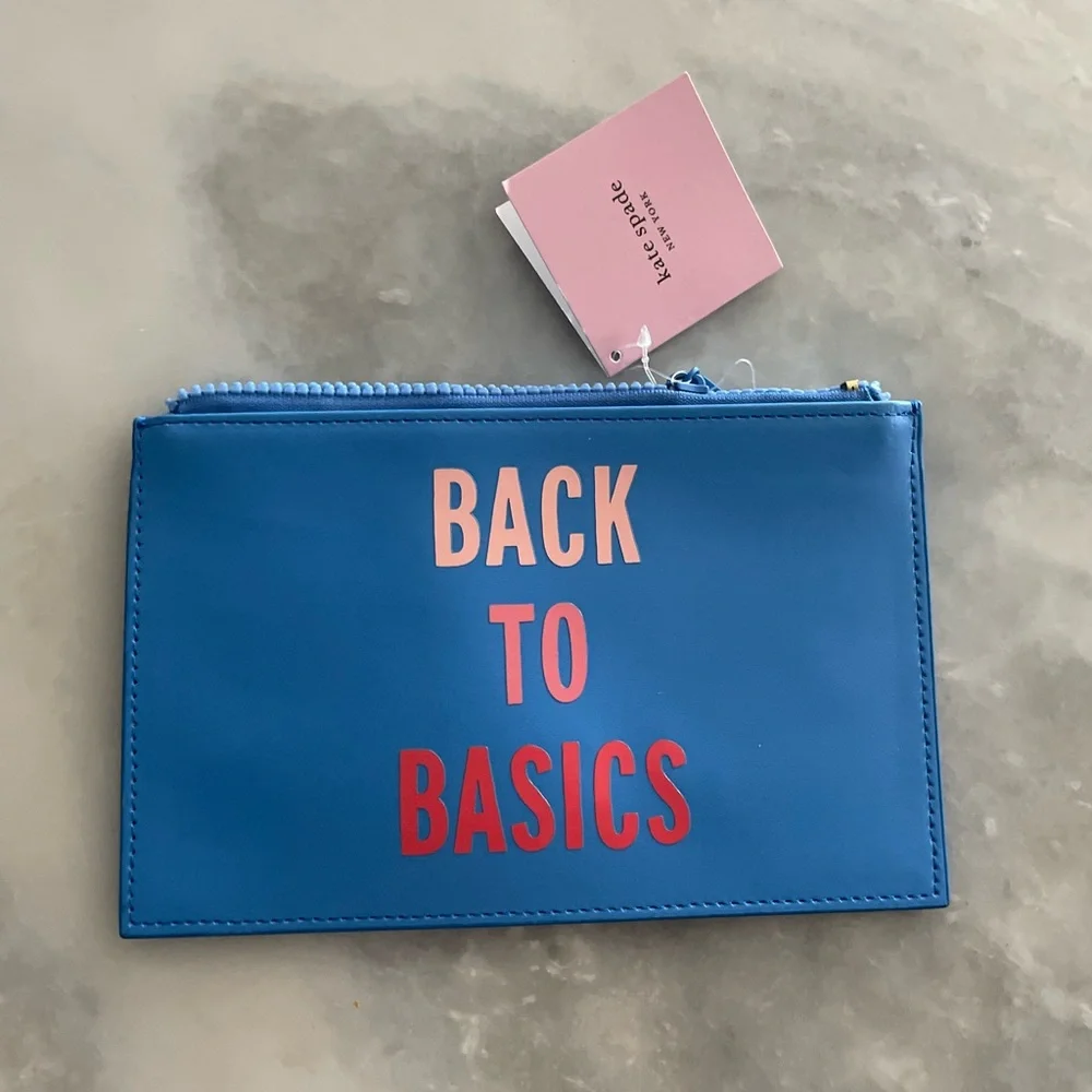 Kate Spade New York Leather Pencil Pouch “Back to Basics”